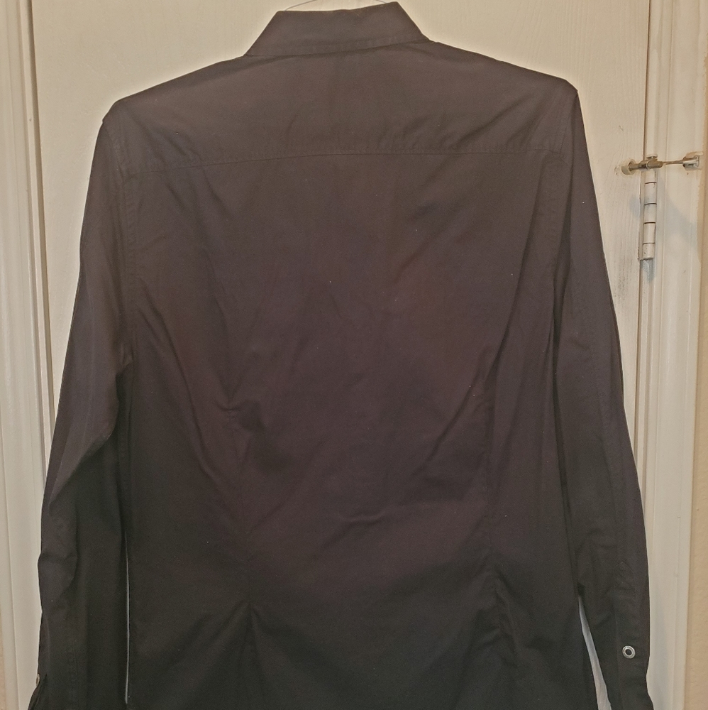 Guess Black Button Down Shirt sz Large - Picture 3 of 5